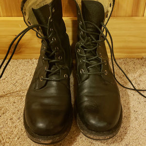Frye Black Veronica Combat Boots